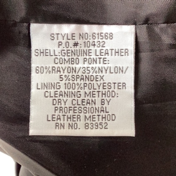 CUSP by Neiman Marcus Black Leather/ Rayon Jacket Medium - Picture 6 of 6